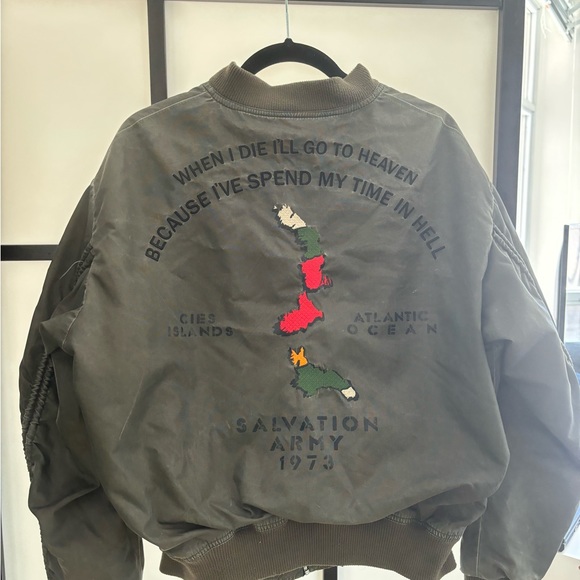 'The Army Bomber' jacket from ZARA WOMAN's Premium Denim Collection. - Picture 2 of 4